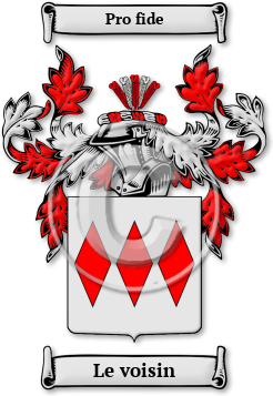 Le voisin Family Crest Download (jpg) Legacy Series - 150 DPI